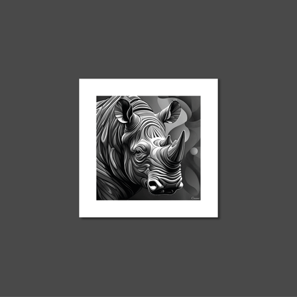 ABSTRACT RHINO **UNFRAMED ART PRINT**