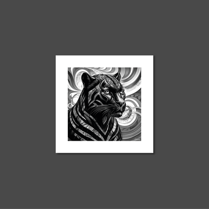 ABSTRACT BLACK PANTHER **UNFRAMED ART PRINT**