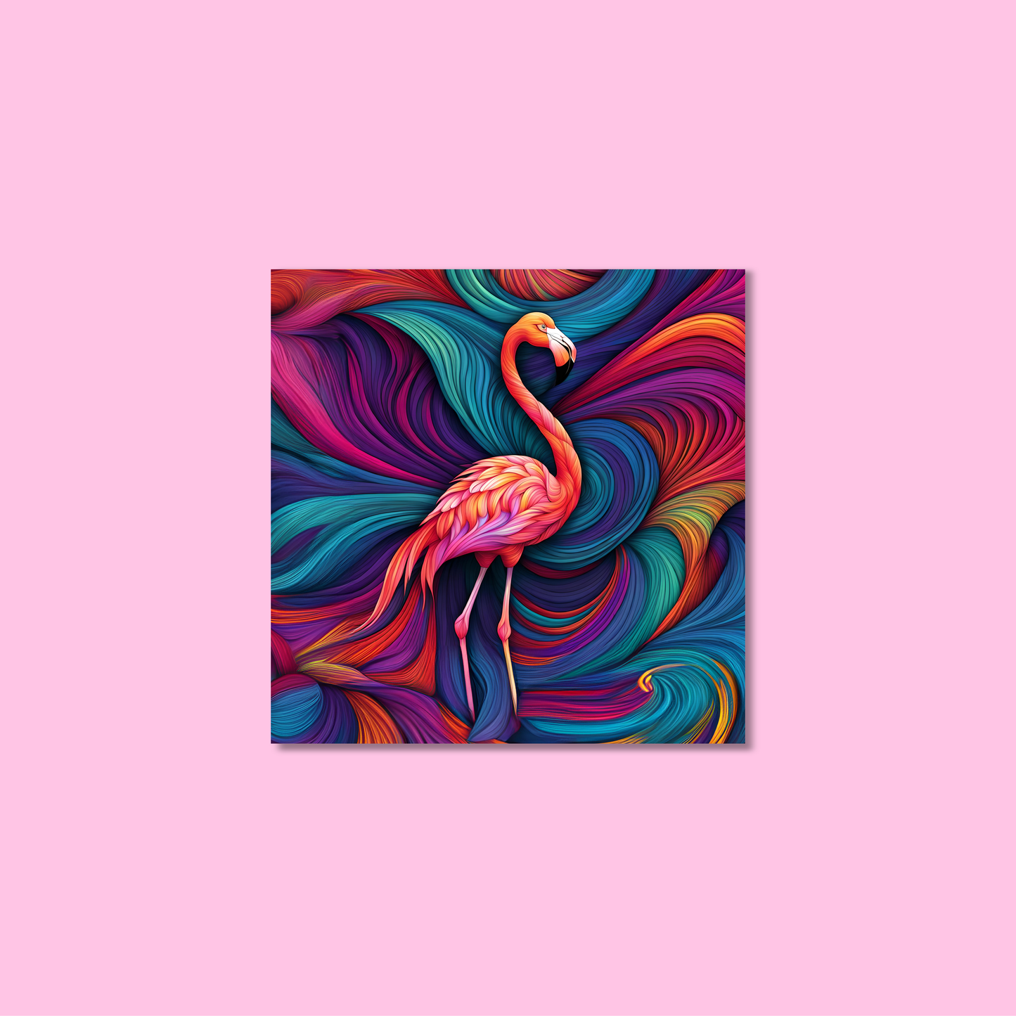 ABSTRACT FLAMINGO **UNFRAMED ART PRINT**