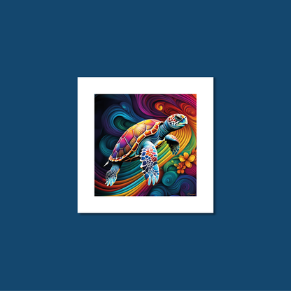 ABSTRACT TURTLE **UNFRAMED ART PRINT**