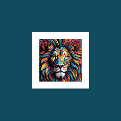 ABSTRACT LION **UNFRAMED ART PRINT**