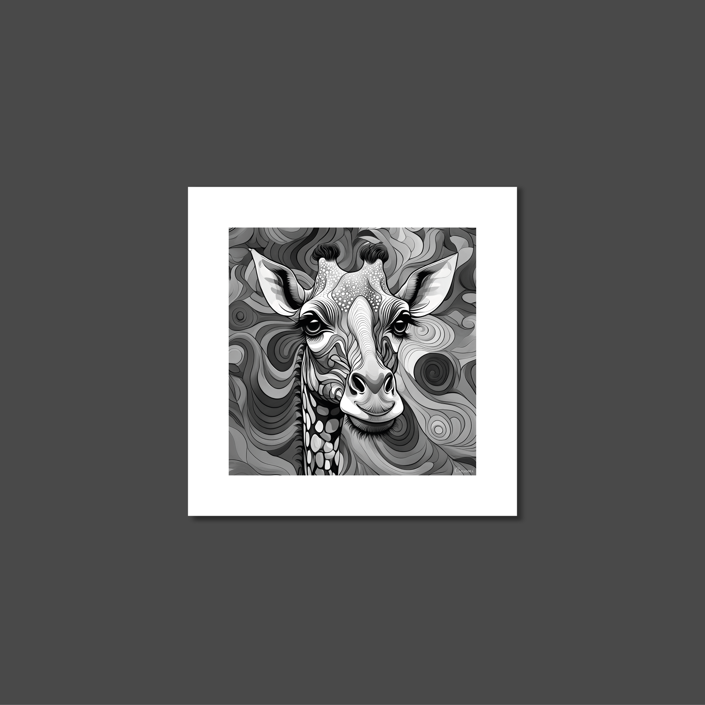 ABSTRACT GIRAFFE **UNFRAMED ART PRINT**
