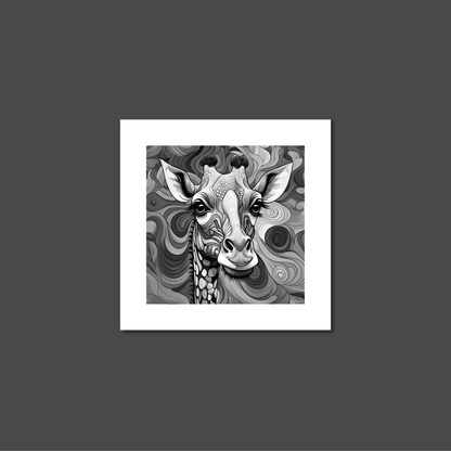ABSTRACT GIRAFFE **UNFRAMED ART PRINT**