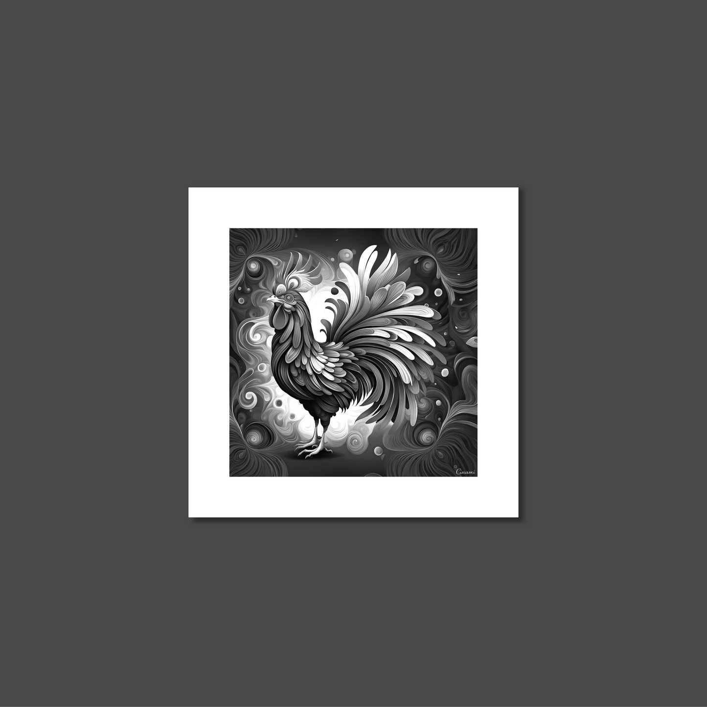 ABSTRACT COCKEREL **UNFRAMED ART PRINT**