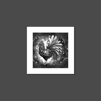 ABSTRACT COCKEREL **UNFRAMED ART PRINT**