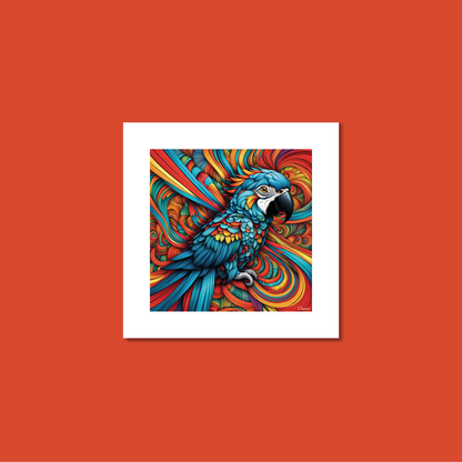 ABSTRACT PARROT **UNFRAMED ART PRINT**