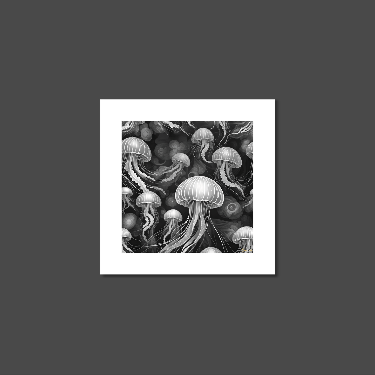 ABSTRACT JELLYFISH **UNFRAMED ART PRINT**