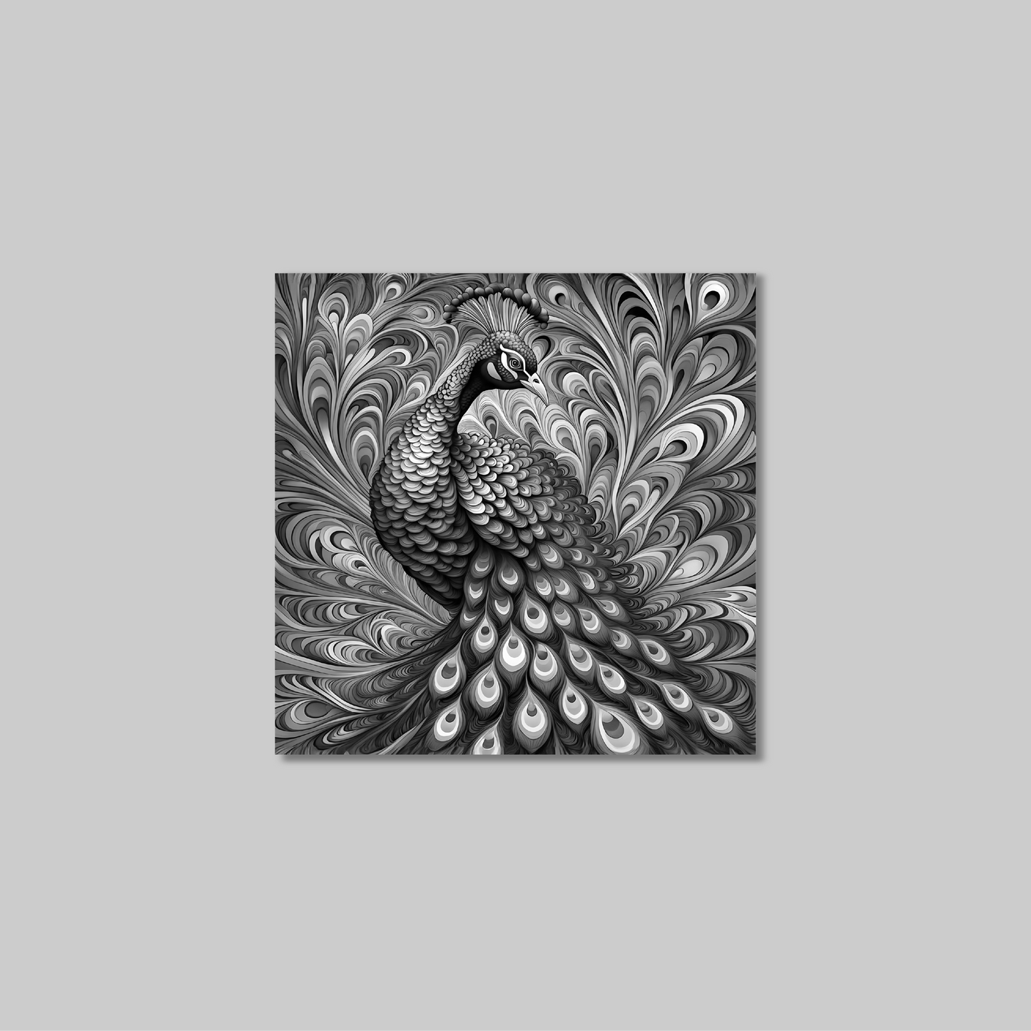 ABSTRACT PEACOCK **UNFRAMED ART PRINT**