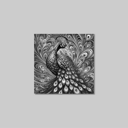 ABSTRACT PEACOCK **UNFRAMED ART PRINT**