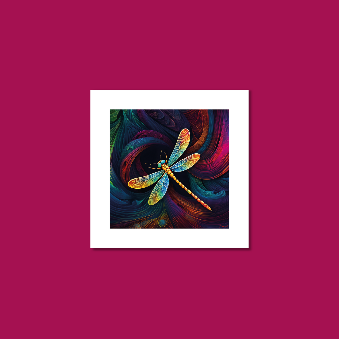 ABSTRACT DRAGONFLY **UNFRAMED ART PRINT**