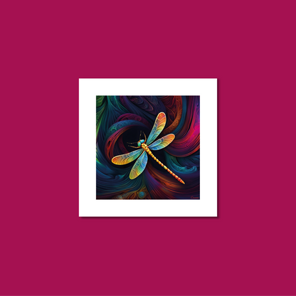 ABSTRACT DRAGONFLY **UNFRAMED ART PRINT**