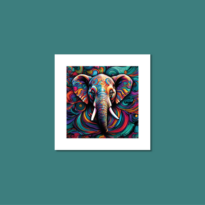 ABSTRACT ELEPHANT **UNFRAMED ART PRINT**