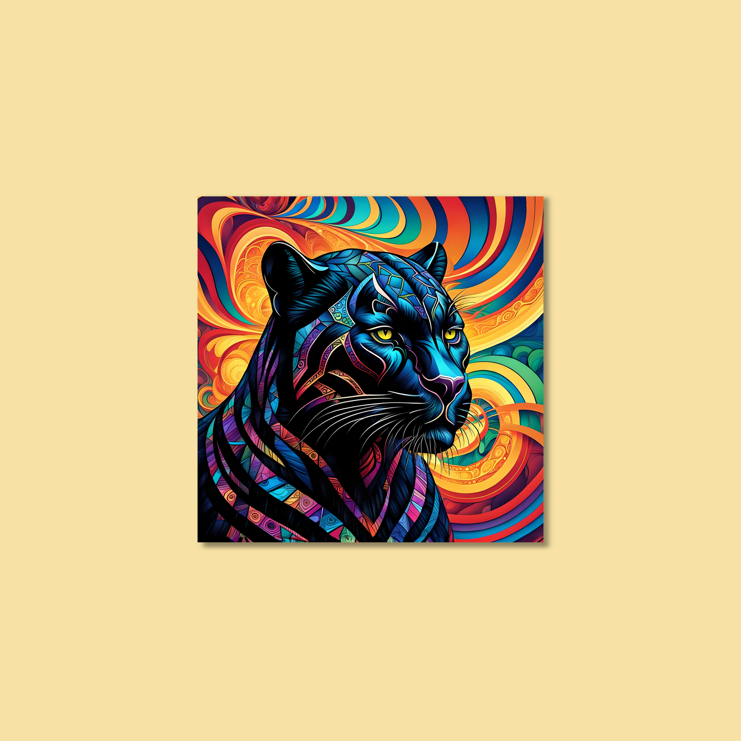 ABSTRACT BLACK PANTHER **UNFRAMED ART PRINT**
