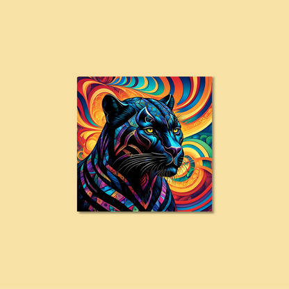 ABSTRACT BLACK PANTHER **UNFRAMED ART PRINT**