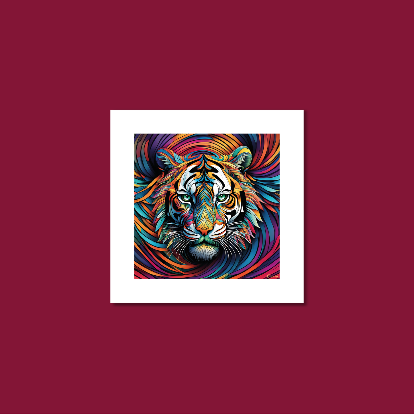 ABSTRACT TIGER **UNFRAMED ART PRINT**