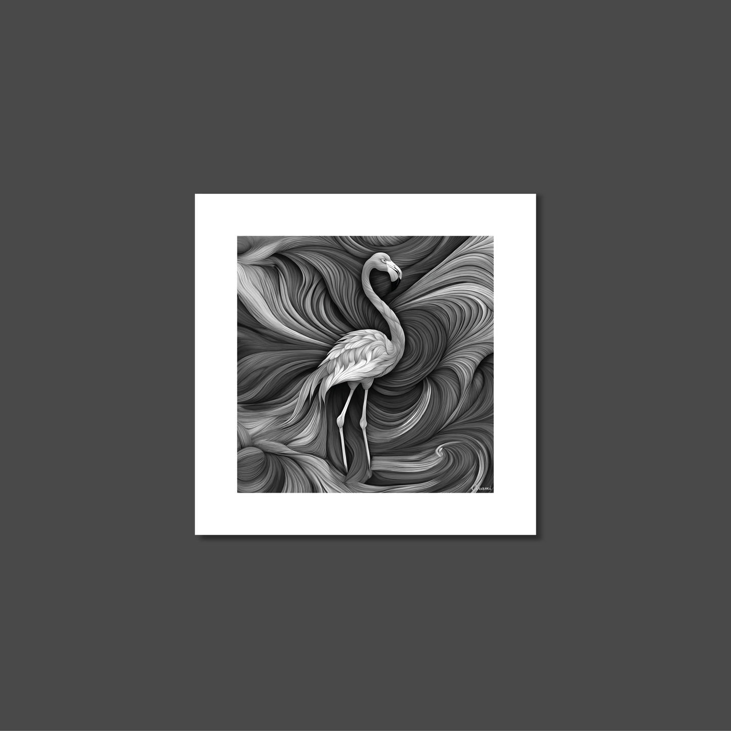 ABSTRACT FLAMINGO **UNFRAMED ART PRINT**