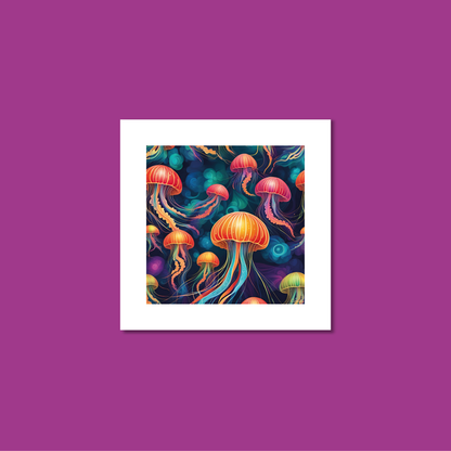 ABSTRACT JELLYFISH **UNFRAMED ART PRINT**