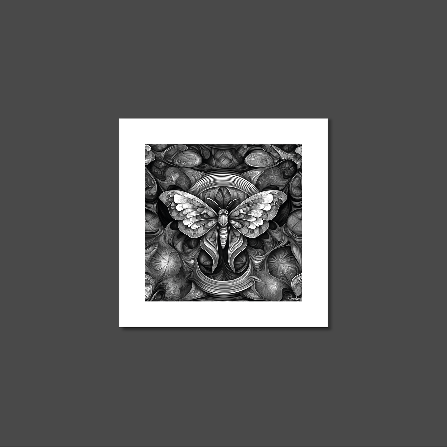 ABSTRACT MOTH **UNFRAMED ART PRINT**