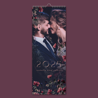 Midnight Florals Slim Wall Calendar