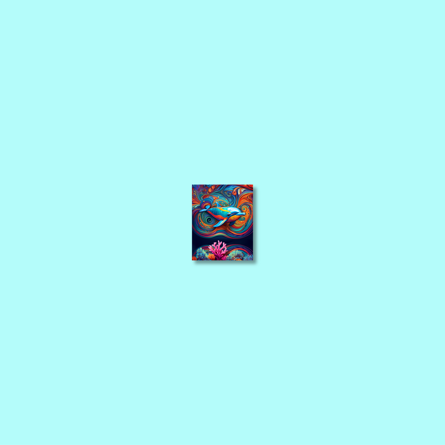 ABSTRACT DOLPHIN **UNFRAMED ART PRINT**