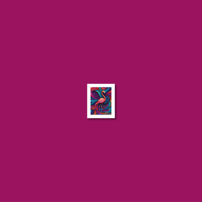 ABSTRACT FLAMINGO **UNFRAMED ART PRINT**