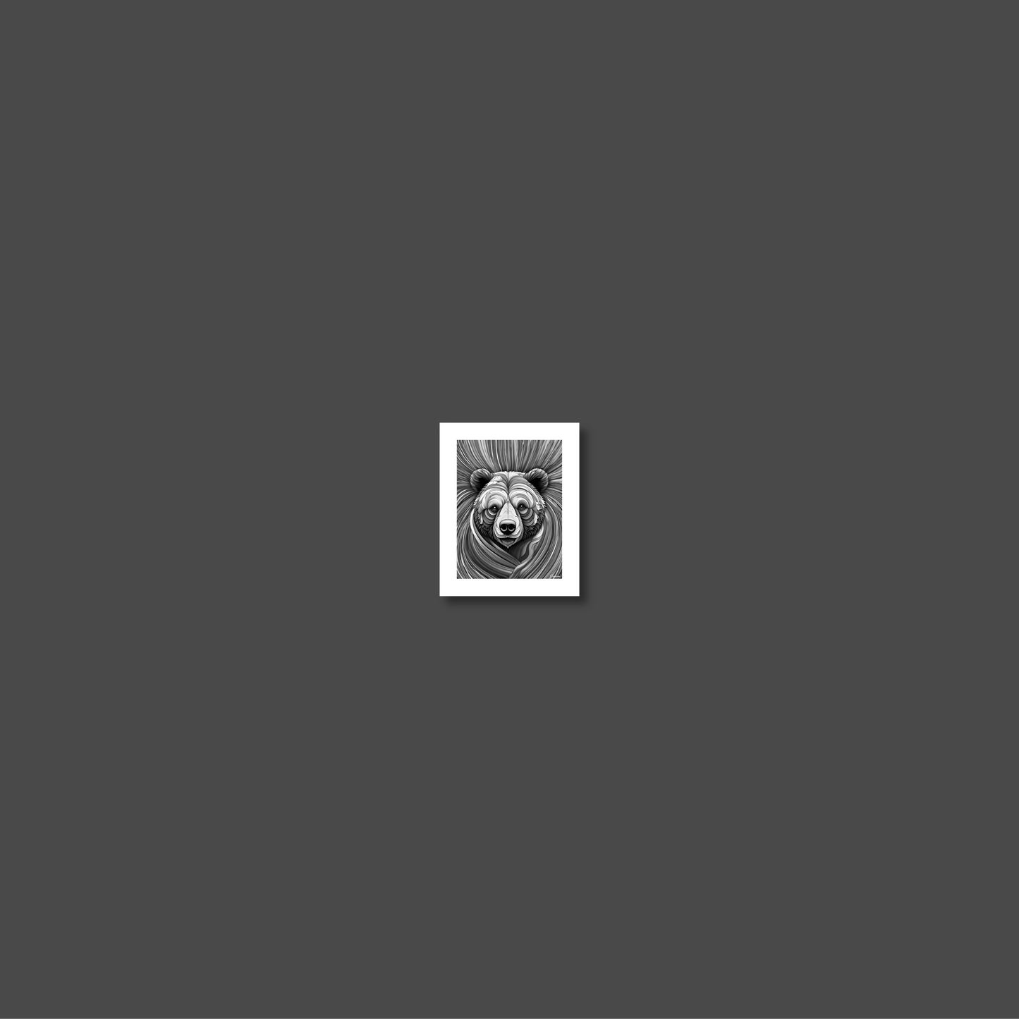 ABSTRACT BEAR **UNFRAMED ART PRINT**