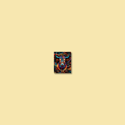 ABSTRACT HIGHLAND CATTLE **UNFRAMED ART PRINT**