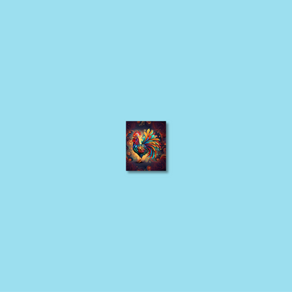 ABSTRACT COCKEREL **UNFRAMED ART PRINT**