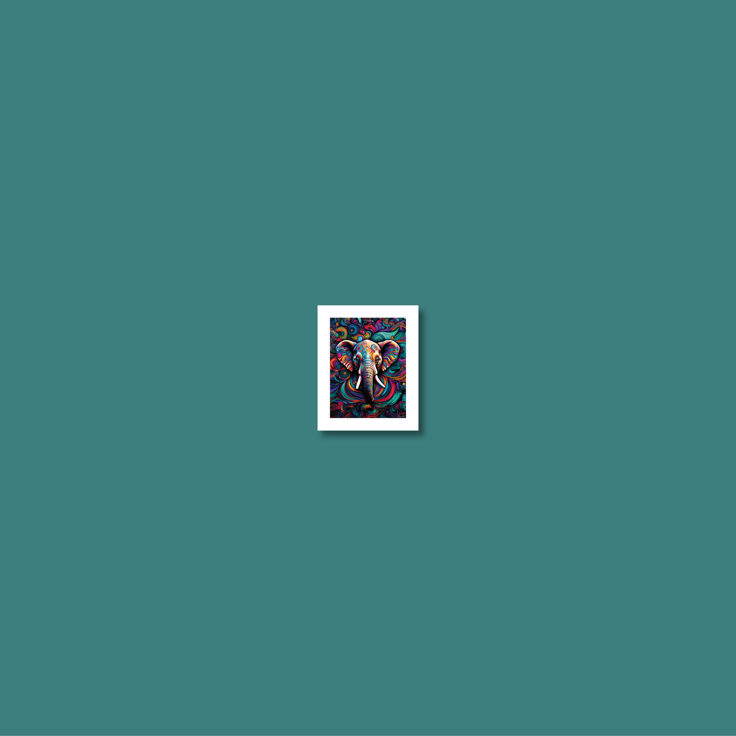 ABSTRACT ELEPHANT **UNFRAMED ART PRINT**