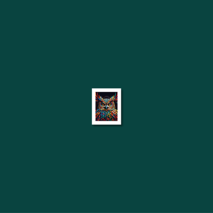 ABSTRACT OWL **UNFRAMED ART PRINT**