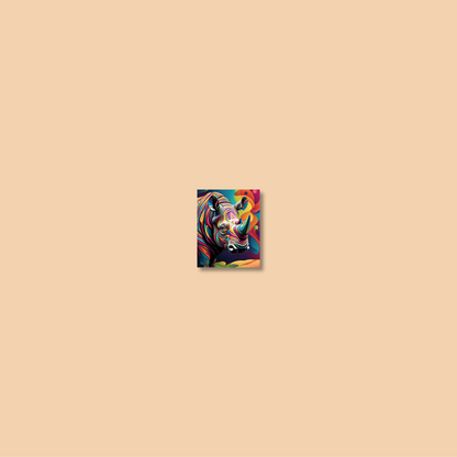 ABSTRACT RHINO **UNFRAMED ART PRINT**