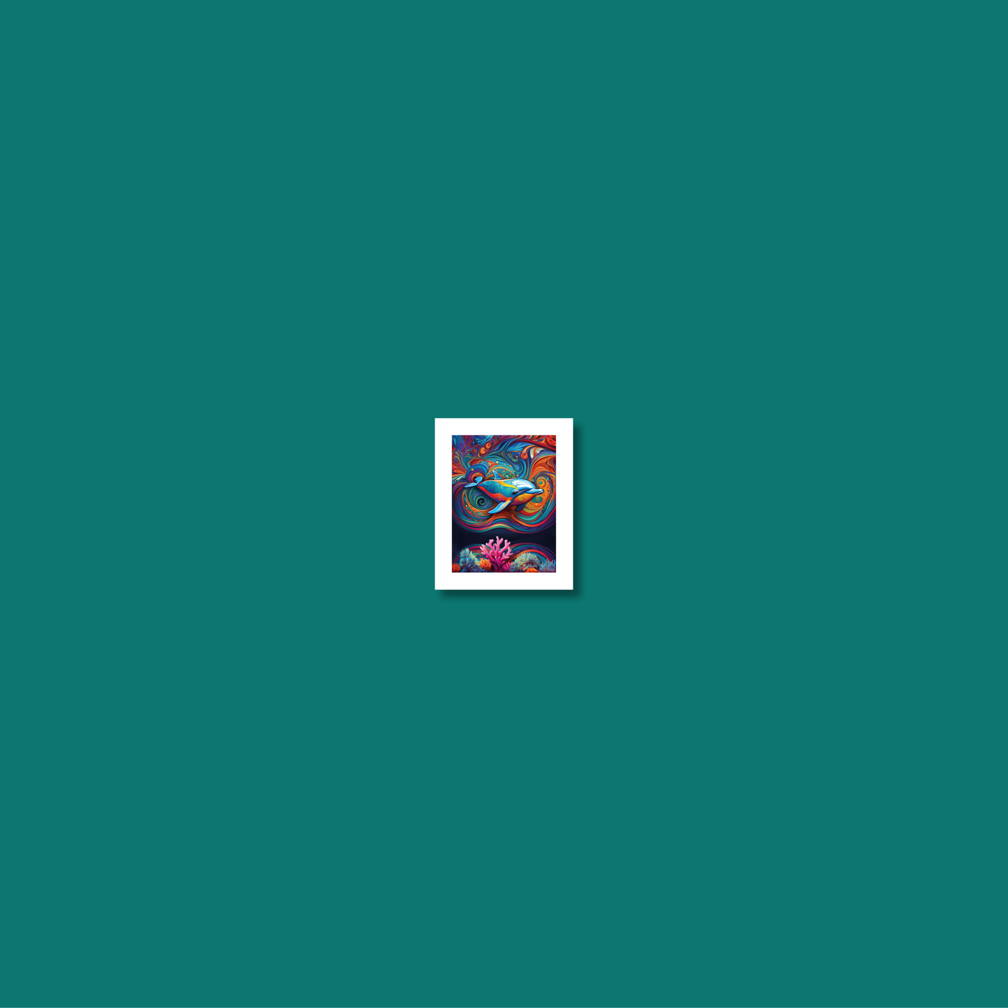 ABSTRACT DOLPHIN **UNFRAMED ART PRINT**