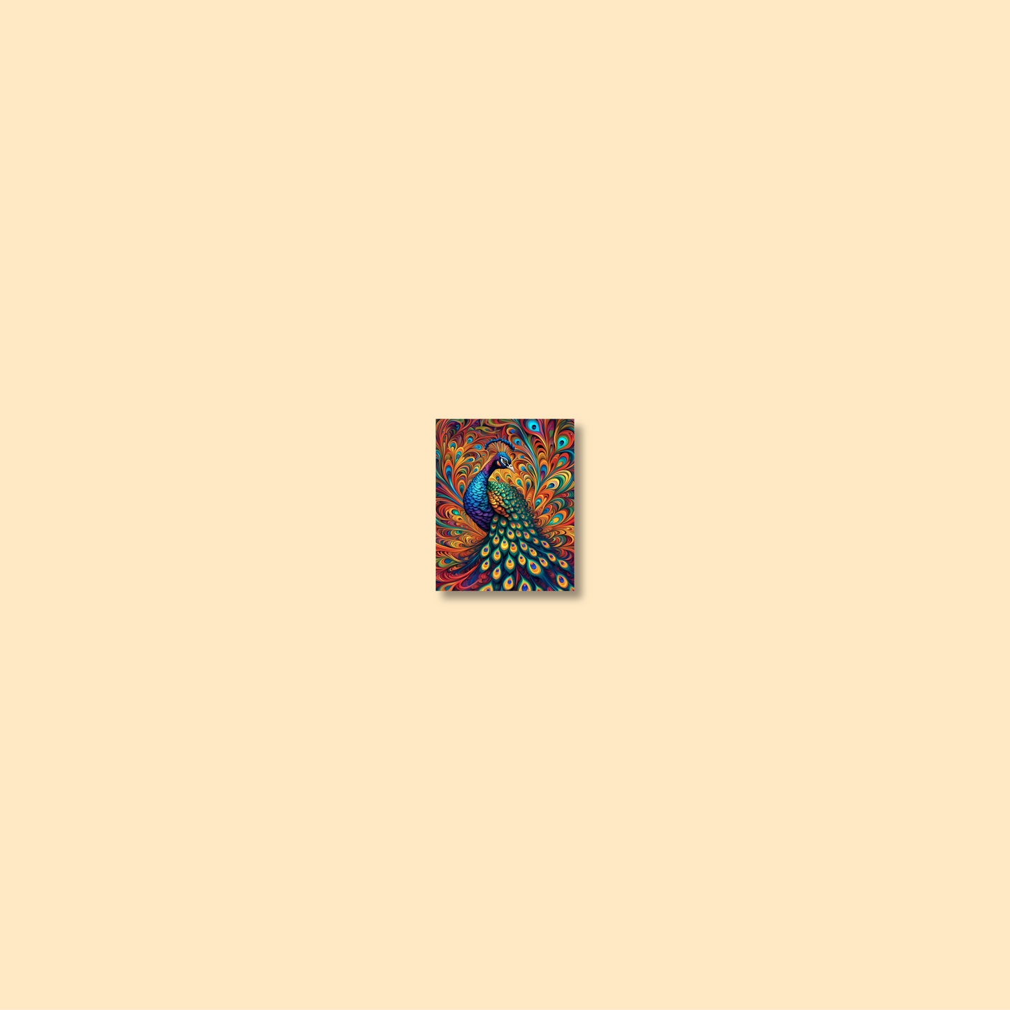 ABSTRACT PEACOCK **UNFRAMED ART PRINT**