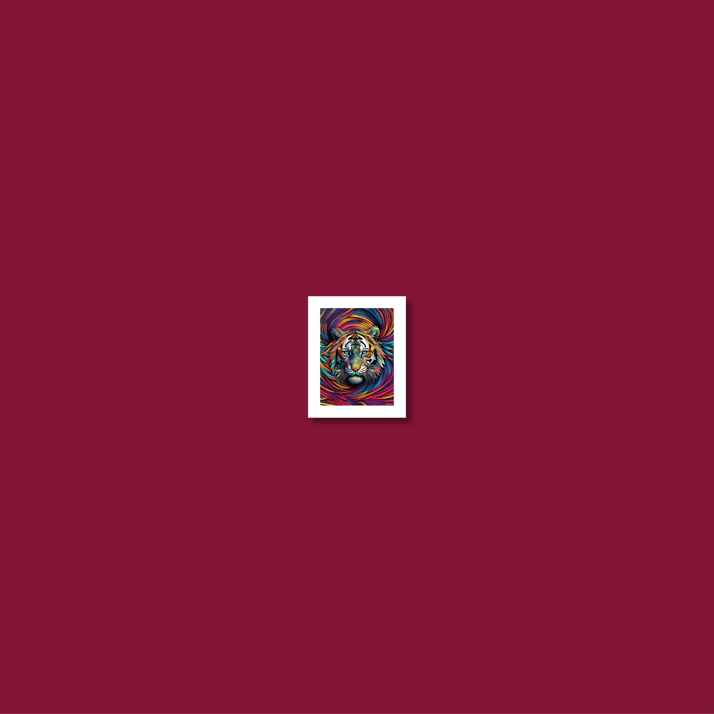 ABSTRACT TIGER **UNFRAMED ART PRINT**
