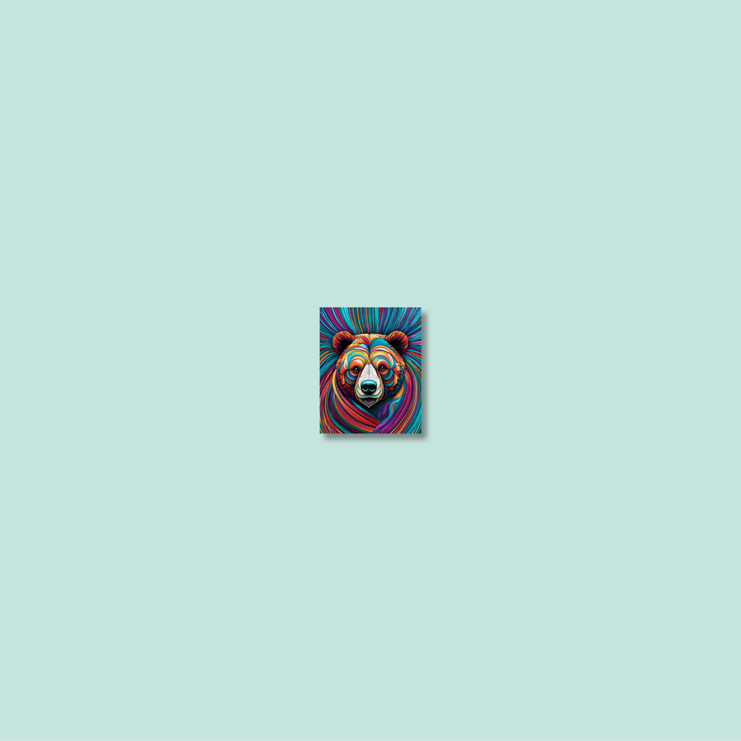 ABSTRACT BEAR **UNFRAMED ART PRINT**