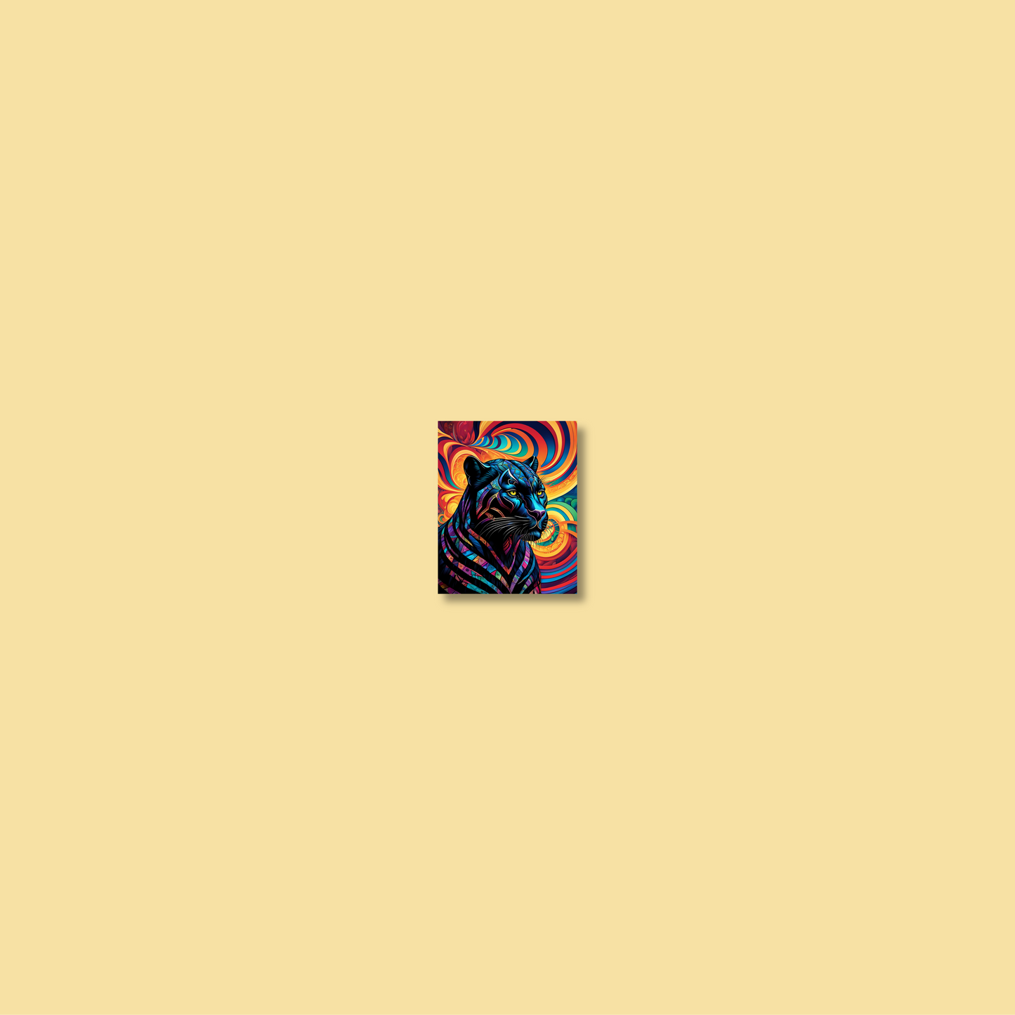ABSTRACT BLACK PANTHER **UNFRAMED ART PRINT**