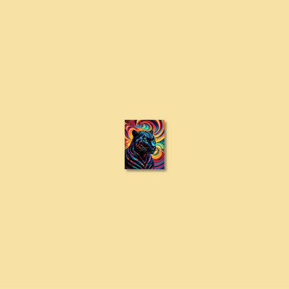 ABSTRACT BLACK PANTHER **UNFRAMED ART PRINT**