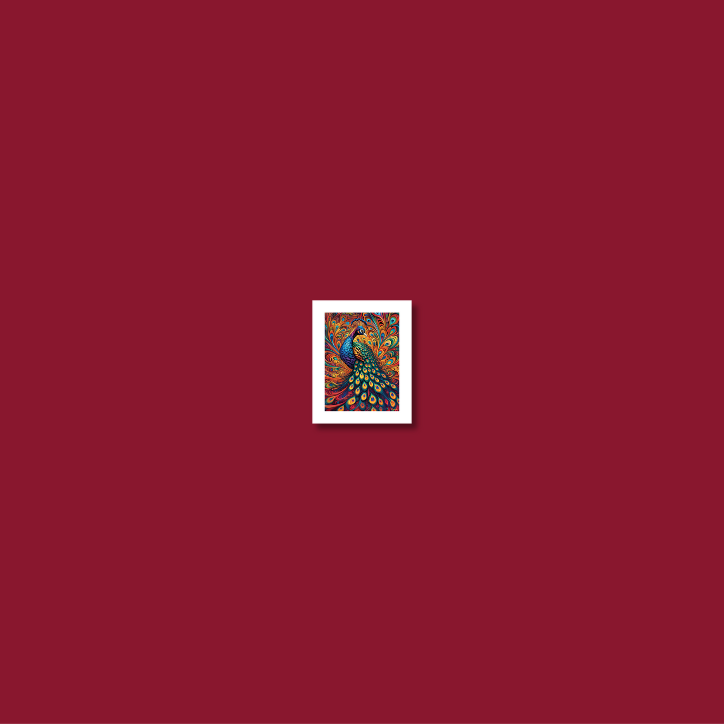 ABSTRACT PEACOCK **UNFRAMED ART PRINT**