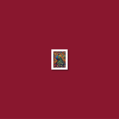 ABSTRACT PEACOCK **UNFRAMED ART PRINT**