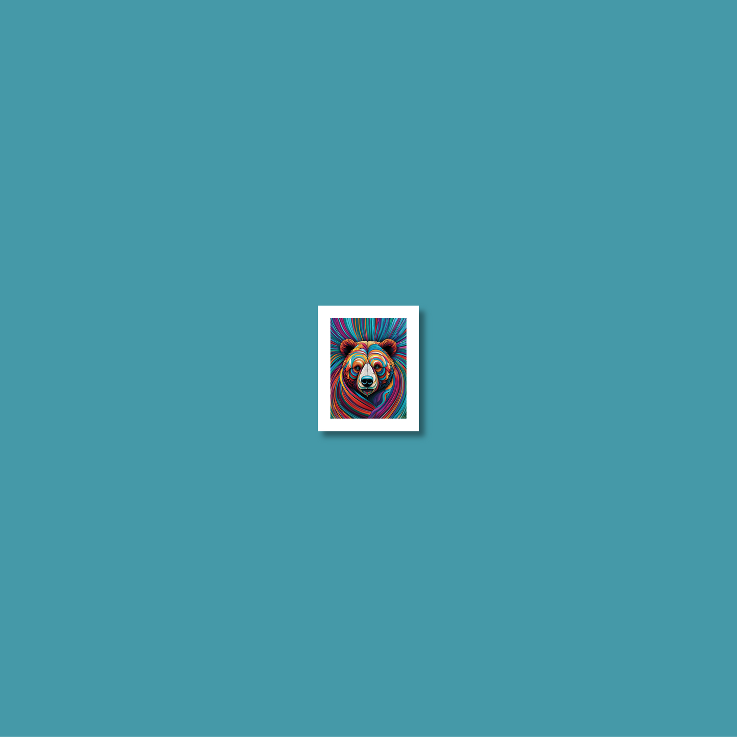 ABSTRACT BEAR **UNFRAMED ART PRINT**
