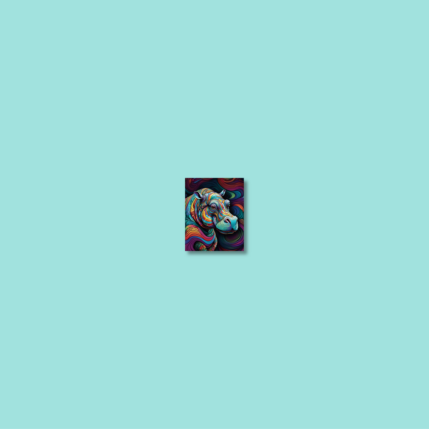 ABSTRACT HIPPO **UNFRAMED ART PRINT**