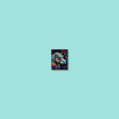 ABSTRACT HIPPO **UNFRAMED ART PRINT**