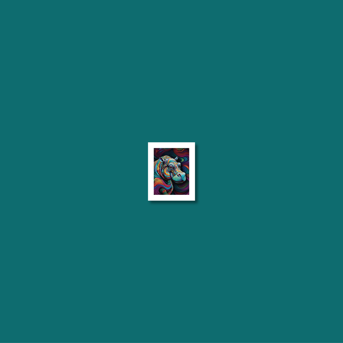 ABSTRACT HIPPO **UNFRAMED ART PRINT**