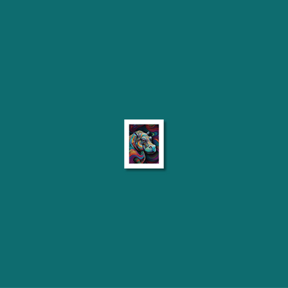 ABSTRACT HIPPO **UNFRAMED ART PRINT**