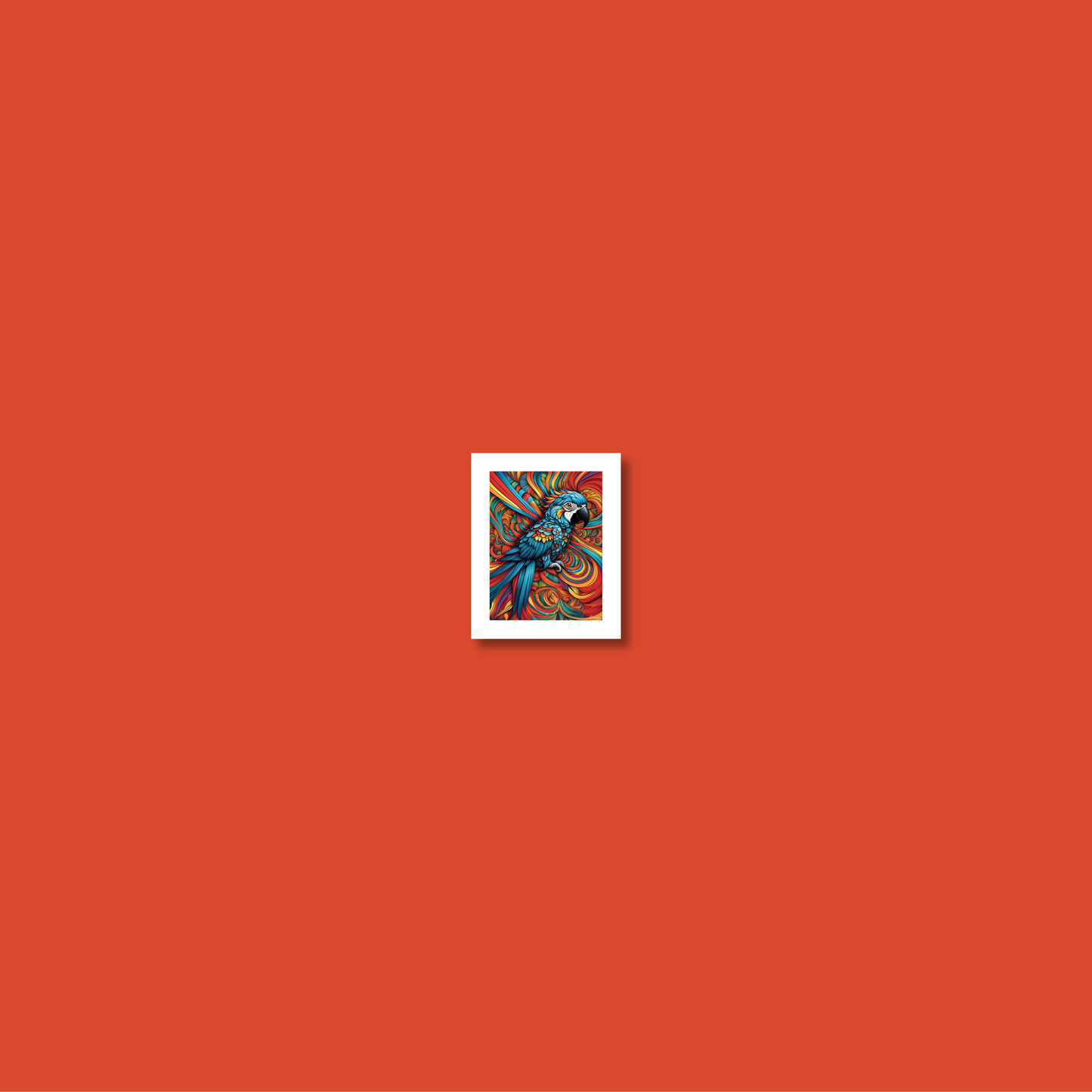 ABSTRACT PARROT **UNFRAMED ART PRINT**