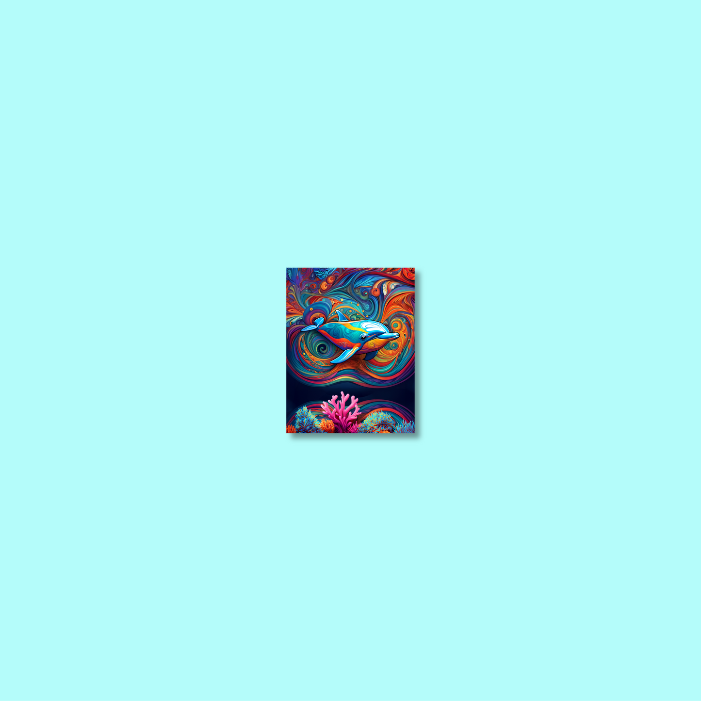 ABSTRACT DOLPHIN **UNFRAMED ART PRINT**