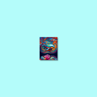 ABSTRACT DOLPHIN **UNFRAMED ART PRINT**