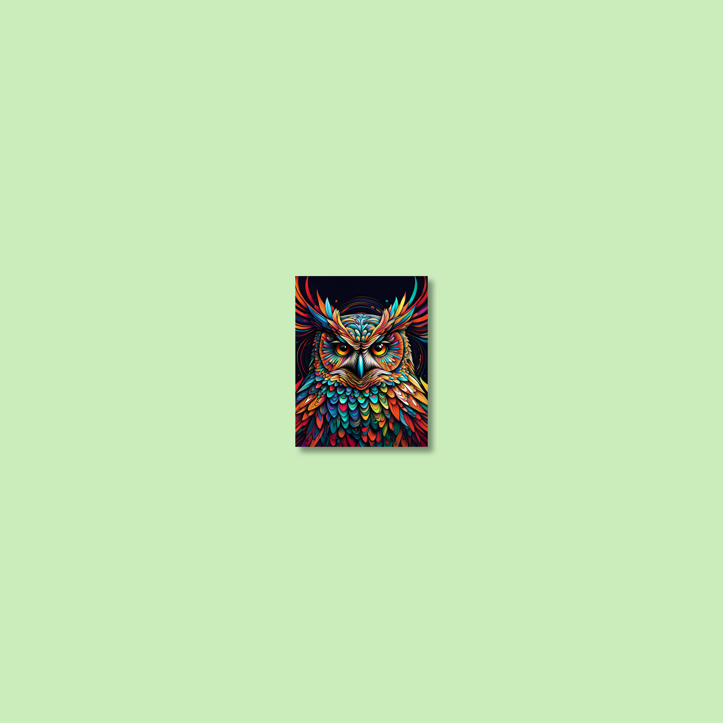 ABSTRACT OWL **UNFRAMED ART PRINT**