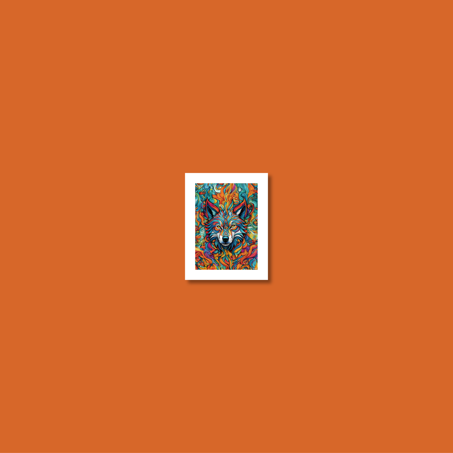 ABSTRACT WOLF **UNFRAMED ART PRINT**