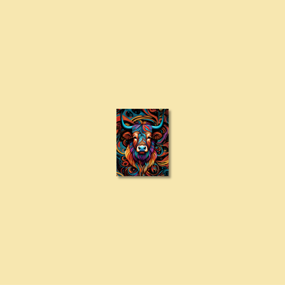 ABSTRACT HIGHLAND CATTLE **UNFRAMED ART PRINT**